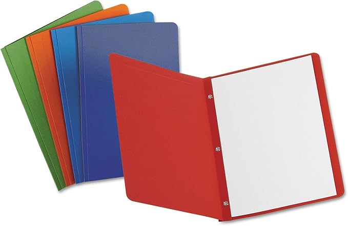 Oxford Title Panel and Border Front Report Covers, Assorted Colors, Letter Size, 25 per Box, (52513)