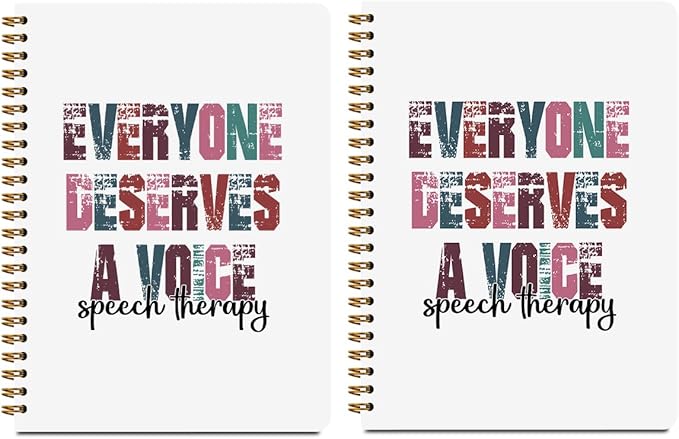 2 Pcs Speech Therapy Notebook, SLP Gifts Spiral Notebook College Ruled, Journaling Notebooks for Work, Speech Therapist Gift Note Books Home College Office Supplies Thank You Gifts for Therapists