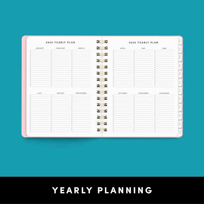 PAPERAGE 2026 Weekly & Monthly Planner, 12 Months (January 2026 - December 2026), 6.6 in x 8.1 in, Spiral Bound 2026 Planner with Weekly, Monthly & Yearly Views, Note Pages & Inner Pocket – Sage Green