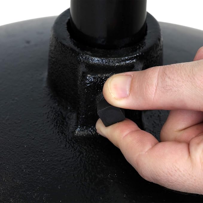 Cast Iron Sign Base By SmartSign | 17” Od Stand With 4’ Post And Sign Bolts & Nuts