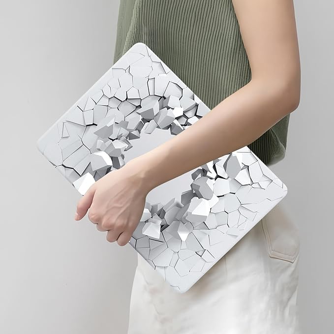 DTangLsm Compatible for 2025 MacBook Air 13 inch Case 2024 2023 2022 M4 M3 M2 A3240 A3113 A2681 with Touch ID, Clear Slim Plastic Hard Shell Case&Keyboard Skin for MacBook Air 13.6 M2 Cover,3D Gravels