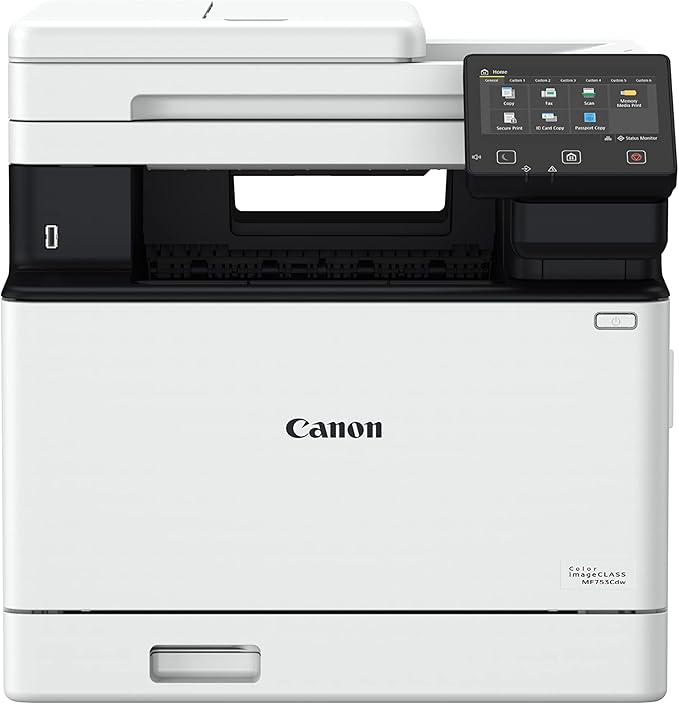 Canon imageCLASS MF753Cdw - Wireless Duplex Color Laser Printer, All-In-One with Scanner, Copier, Fax, Auto Document Feeder, Mobile Ready, 3 Year Limited Warranty, 35 PPM, White