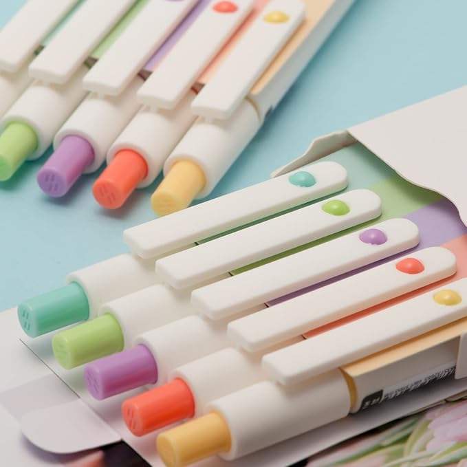 5PCS Zennyth Retractable Gel Pens Set, Quick Dry Black Ink Fine Point Roller Ball Gel Ink Pen for Smooth Writing (Pearl White)