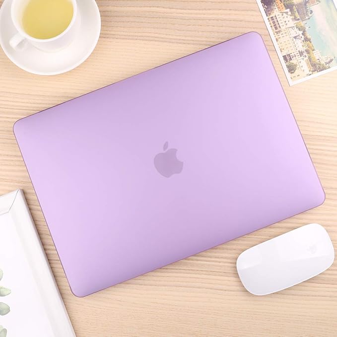 CISSOOK Case for MacBook Pro 13 Inch 2020-2025 Release M1 M2, Laptop Hard Shell Cover for MacBook Pro 13" A2251 A2289 A2338 Model with Keyboard Cover and Screen Protector, Matte Purple