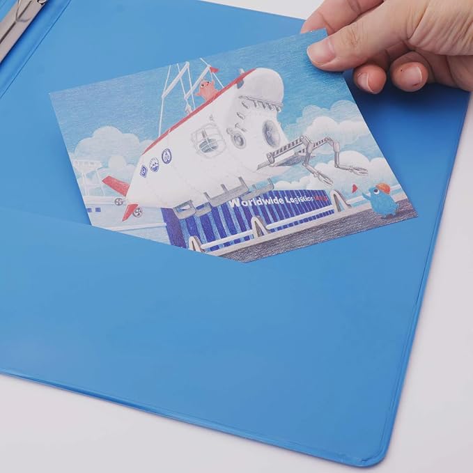 COMIX 3 Ring Binder 1/2 inch with Clear View Cover, 0.5" View Binder Holds 100 Sheets of US Letter Size Paper, 6 Pack (Light Blue)