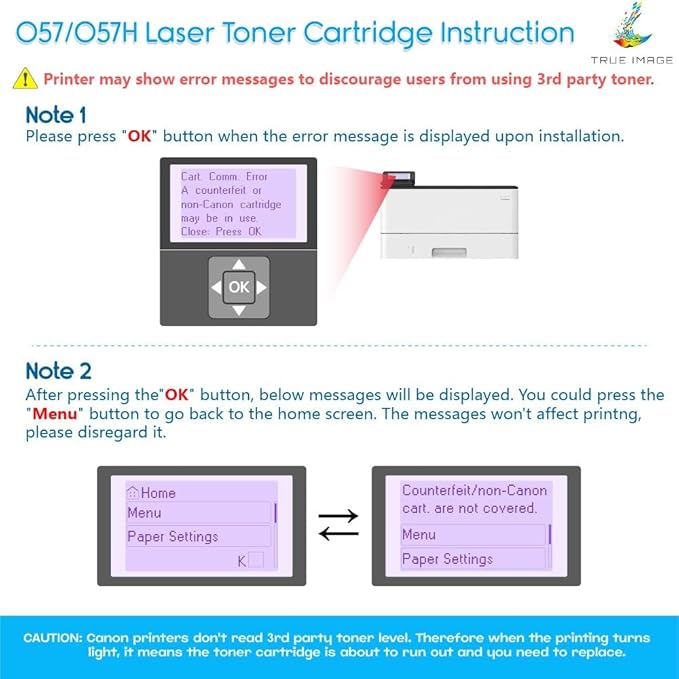 057 057H Black Toner Cartridge: Compatible Toner Cartridge Replacement for Canon 057 057H CRG-057 for ImageCLASS MF445dw MF448dw LBP226dw LBP227dw MF449dw MF445 Laser Printer Ink (Black, 1-Pack)