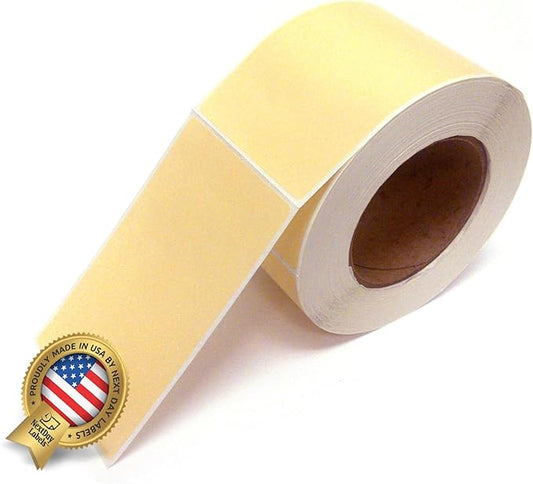 NextDayLabels 500 Rectangle Stickers (3" x 5") - Color Coding Labels Roll - Moving Labels for Boxes, Colored Inventory Stickers for Packing, Organizing, and Storage (Natural)