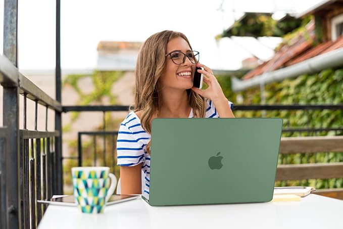 Teryeefi for MacBook Pro 16 Inch Case M4 M3 M2 M1 2025 2024-2021 Release A3403 A3186 A2485 A2780 A2991 Model, Matte PC Hard+Keyboard Cover+Screen Protector+Type C Adapter, Frosted Midnight Green