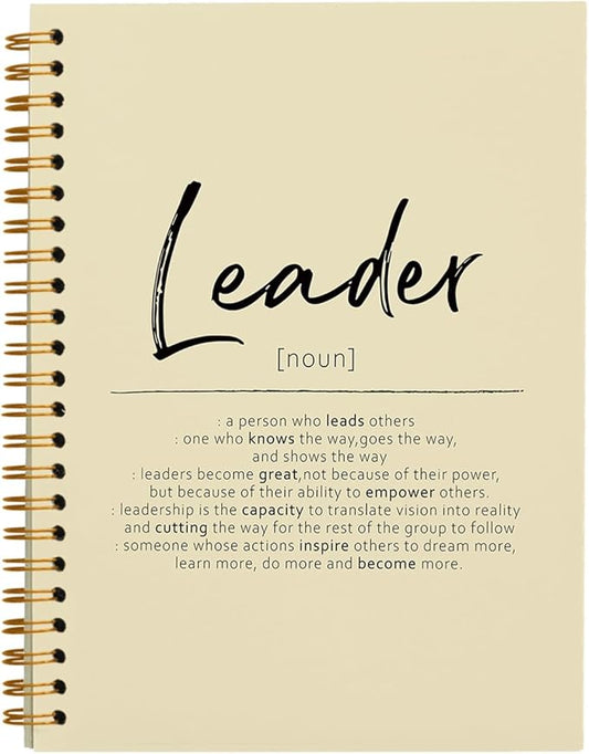 OXW Thank You Gifts for Leader, Meeting Notebook for Work, Appreciation Gift for Mentor Boss Manager, Office Supplies Leadership Gifts, Cream College Ruled Hardcover Spiral Notebook 5.5 x 8.3