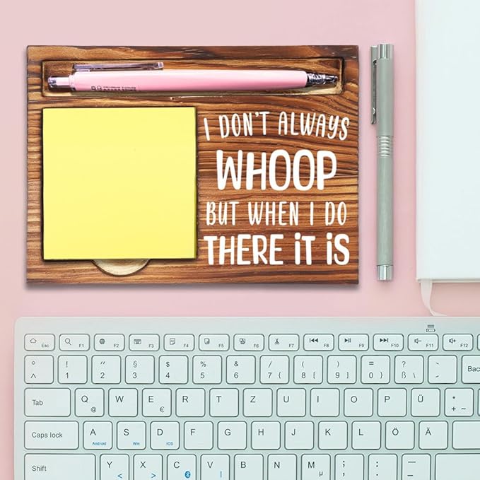 I Don't Always Whoop Sign, Thank You Appreciation Gifts for Coworkers Employee Friend, Going Away Retirement Gift for Coworkers Workmates, Funny Office Decor Self-Stick Note Pad Holders-DW07