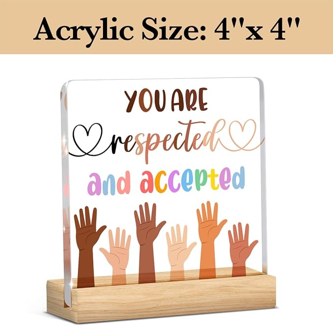 Therapy Counseling Office Decor, Counselor Office Must Haves, School Counselor Gifts, Gifts for Women Psychologist School Counselor, Acrylic Sign with Wooden Stand for Halloween Christmas Gift