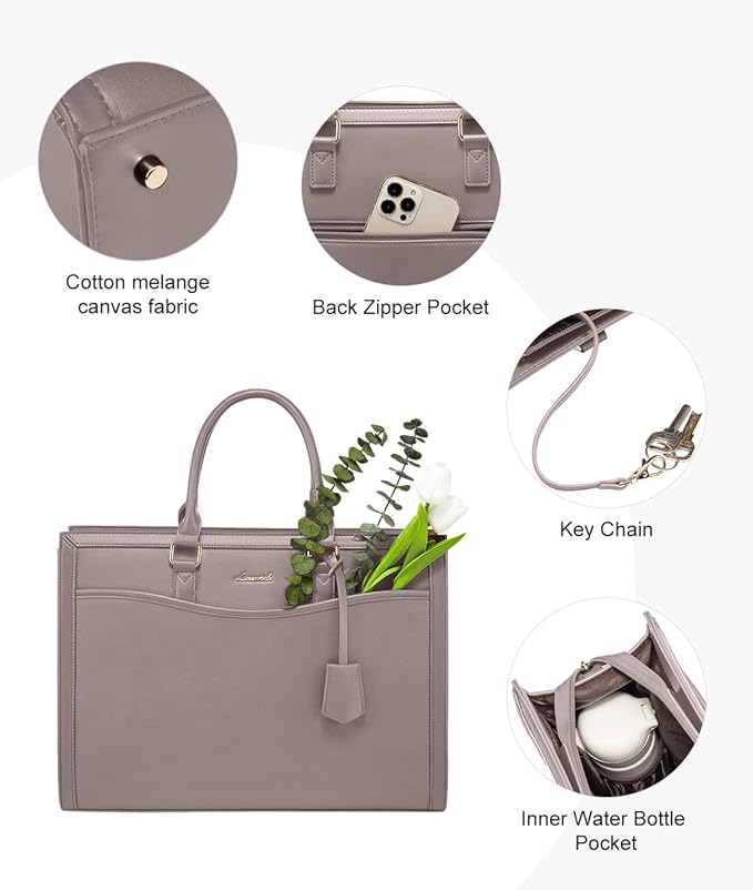 LOVEVOOK Laptop Tote Bag for Women, Office Work Bag Briefcase fit for 15.6 inch Laptop, Large Capacity Teacher Bag Handbag