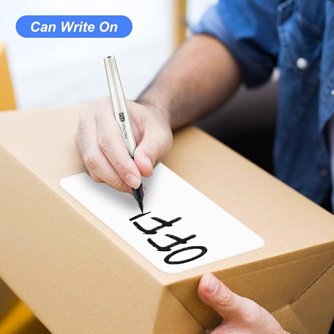 4x6 Thermal Labels, OausTect 100 FanFold Shipping Labels, White Perforated Printer Labels Stickers Compatible with Zebra, Rollo, Thermal Printer, Permanent Strong Adhesive, Business Grade