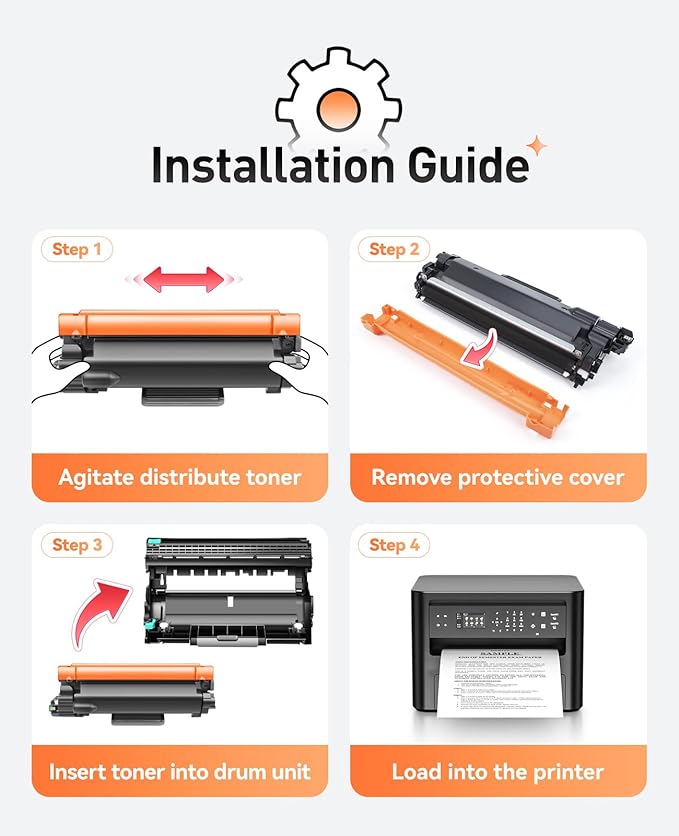 TN830XL Black Compatible Toner Cartridge 2-Pack High Yield Replacement for Brother TN830xl TN830 to use with HL-L2460DW DCP-L2640DW HL-L2480DW HL-L2400D HL-L2405W MFC-L2820DW MFC-L2900DW Printer Ink