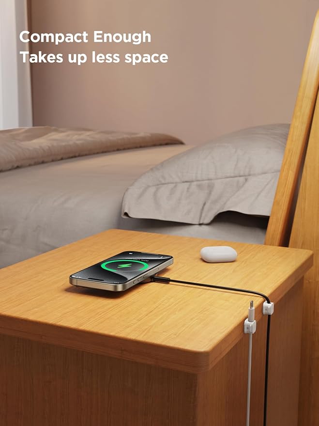 12 Pack Magnetic Cord Holder, Cord Organizer Cable Clip for Desk Management, JOYROOM Smooth Adjustable Cable Clip, Wire Holder Keeper Organizer for Home Office Desk Phone Car Wall Desktop Nightstand