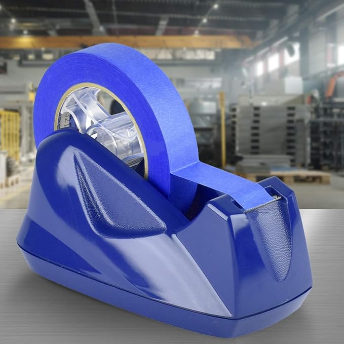 Acrimet Premium Desktop Tape Dispenser Jumbo, Plastic, Non-Skid Base (Heavy Duty) (Deep Blue Color)