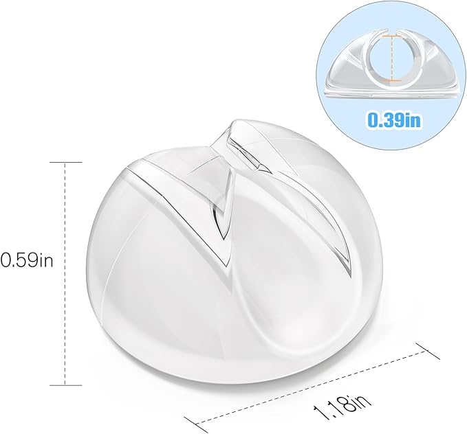 12 Pack Cable Clips, Znben Clear Cord Organizer Holder Adhesive Cord Management Charger Wire Holder Clips for Desk, Home, Office, Car, Cubicle, Nightstand