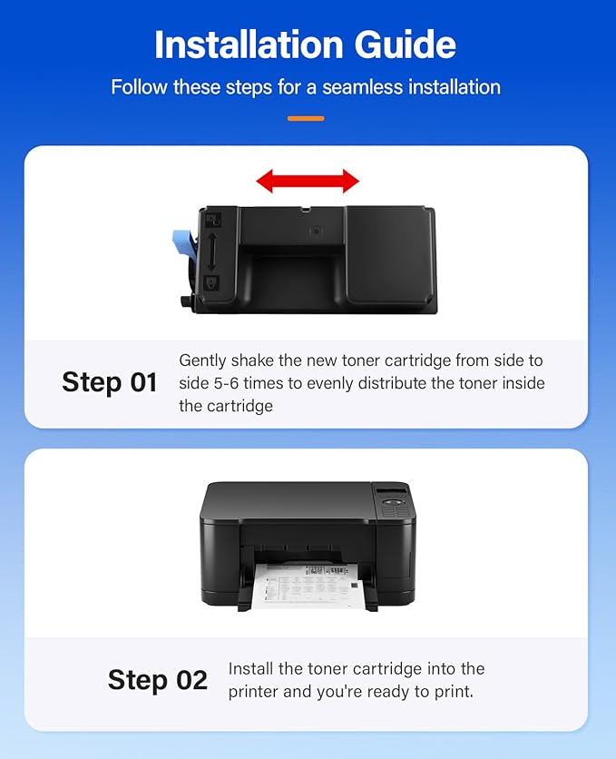 TK-3432 TK3432 Toner Cartridge Black 2-Pack High Yield with Chip Replacement for Kyocera TK-3432 1T0C0W0US0 Compatible with Kyocera ECOSYS PA5500x MA5500ifx Laser Printers,21,000 Pages Monochrome Ink