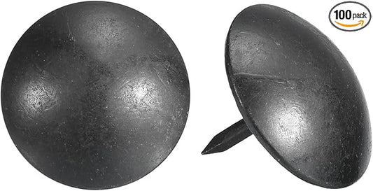 uxcell Upholstery Tacks Nail Pins Furniture, 100Pcs 19x16mm Thumb Tack Pins Assortment Kit Carbon Steel for Home Sofa DIY Decorative Nail Heads Nails, Black