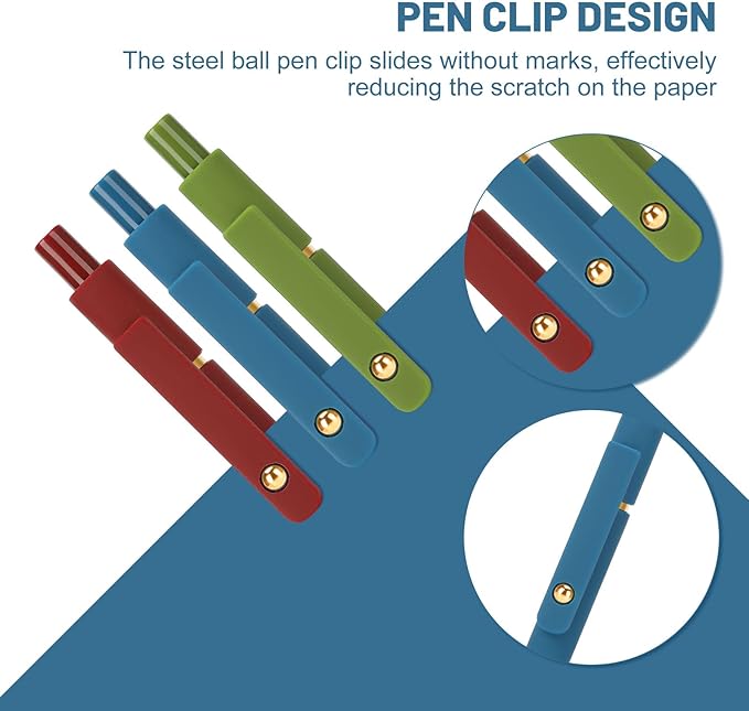 Ddaowanx Colorful Gel Pens, 0.5mm Fine Point Retractable,Multi Colored Pens for Journaling and Sketching,School Supplies,Stuffers for Teens, Gifts for Women (6Pcs-Vintage Colors)