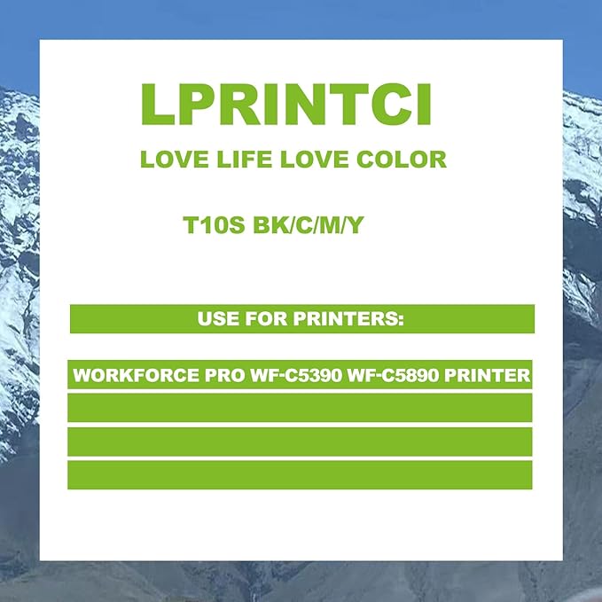 T10S Black Ink Cartridges Use for Printers WorkPorce Pro WF-C5390/WF-C5890 Color Printer 1 PCS of Black Color