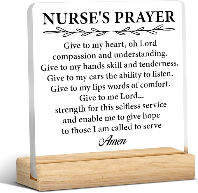 Nurse Gifts for Women Nurses Week Gifts Appreciation Thank You Graduation Gift for Nurse Office Desk Decor for Home Acrylic Sign Christmas Gift