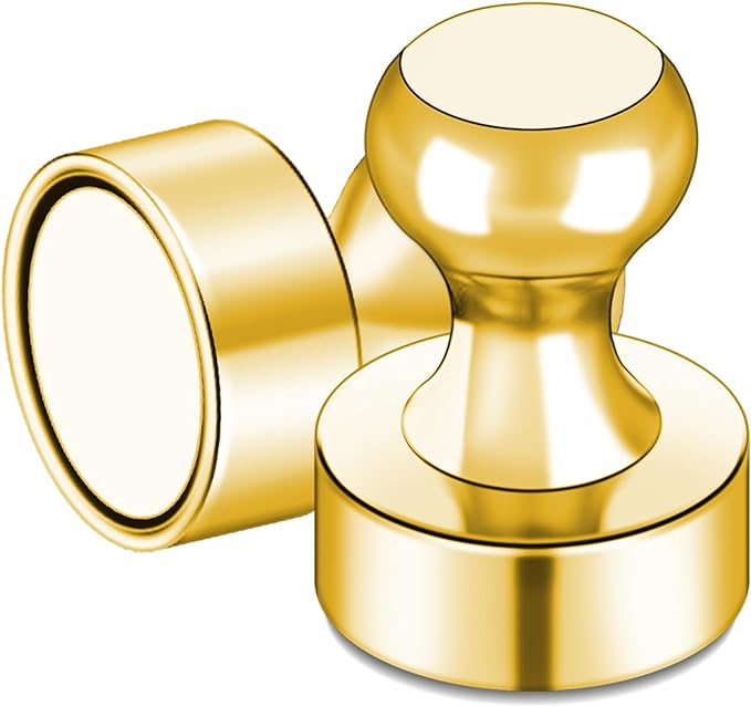 LOVIMAG Fridge Magnets 16Pcs Refrigerator Whiteboard Small Strong Magnet Classroom Kitchen Accessories Decorative Locker Set Decor Must Haves Office Calendar Refrigerador Magnetic Cute Crafts Gold