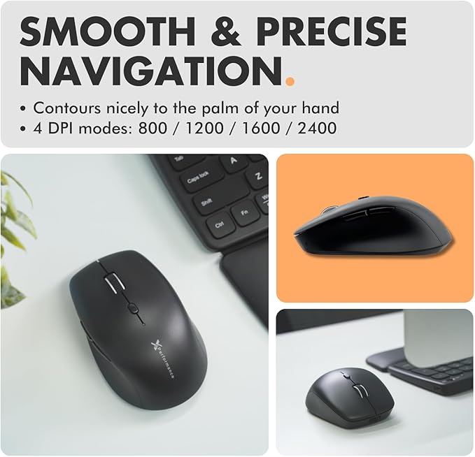 X9 Backlit Wireless Keyboard and Mouse (Bluetooth + 2.4G) Ergonomic Keyboard and Mouse Wireless Combo with Wrist Rest, Rechargeable, Light Up, Full-Size Set for Phone, Computer, Laptop, Windows, Mac