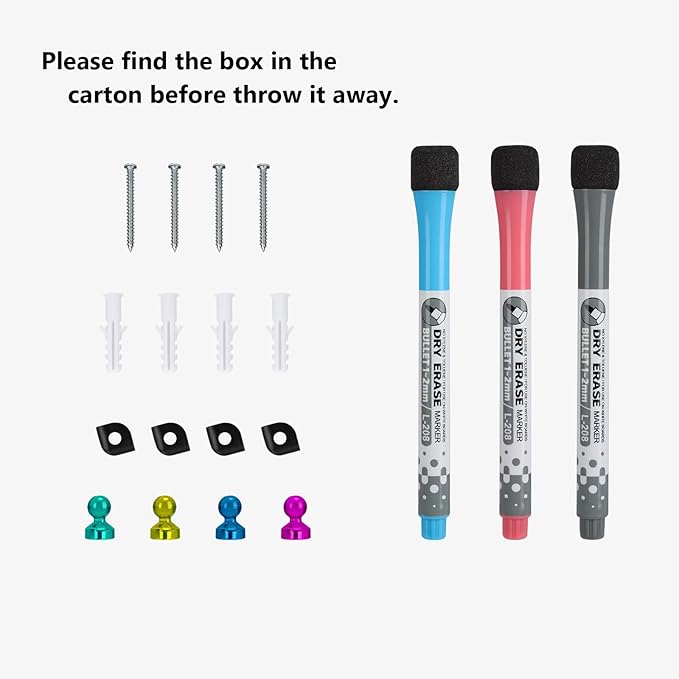 XBoard Magnetic Dry Erase Whiteboard 48 x 36 Inch, 4' x 3' Premium White Board for Wall with Marker Tray, Silver Aluminum Frame Presentation Board for Home Office Classroom