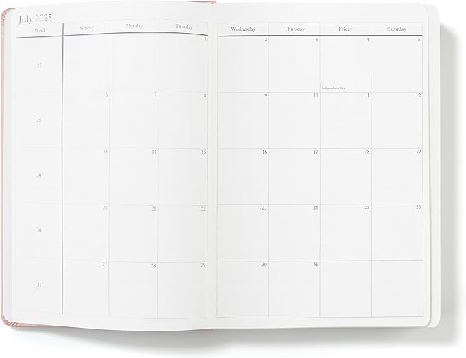 Wykeham's Executive 2025-26 Daily Journal Planner – Mid-Year Academic Diary (Personalized Rose, 8.5"×5.5")