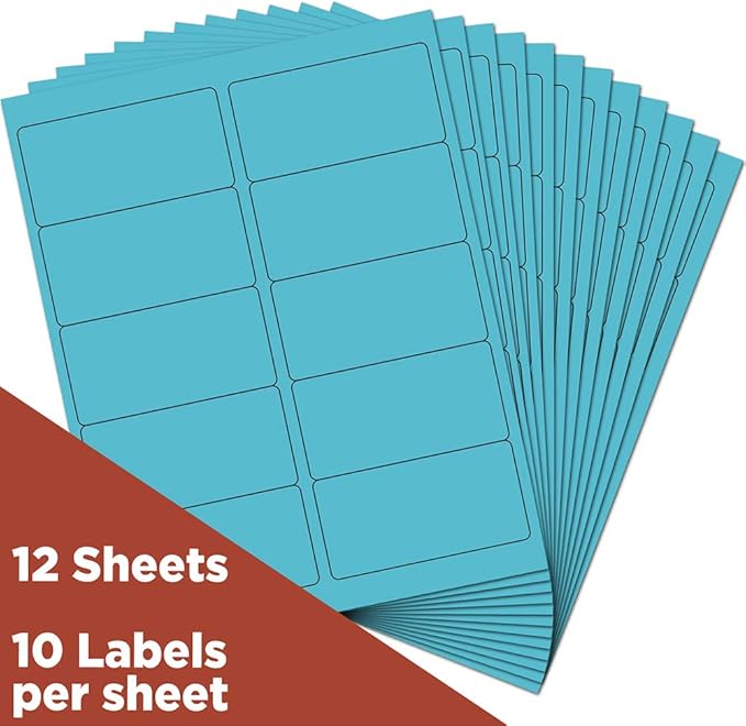JAM PAPER Shipping Address Labels - Standard Mailing - 2 x 4 - Blue - 120/Pack