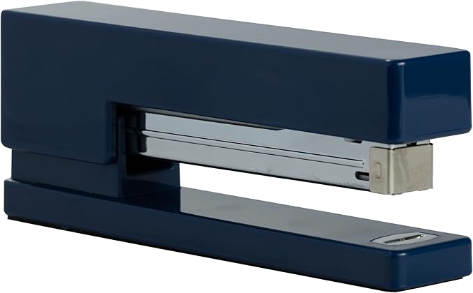 JAM PAPER Modern Desk Stapler - Navy Blue - Sold Individually