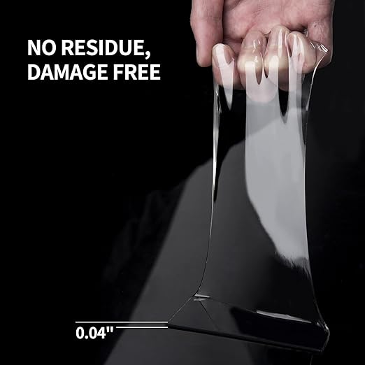 Art3d Double-Sided Tape (4-Roll of 10FT), Removable, Traceless, Washable, Reusable - Multipurpose Tape as Seen on TV (1/24" x 1/2" x 10', 4)