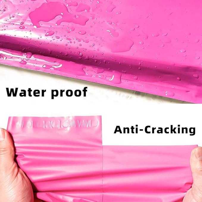 POLYSELLS 1000 pcs 6x9 Inches Pink Poly Mailers Shipping Envelopes, Strong Adhesive Sealing, Waterproof, and Tear-resistant Postal Mailing Bags for Clothing, Books, and Accessories