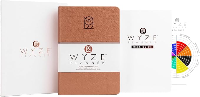 Undated Daily Planner – 6-Month A5 Productivity Organizer with Full Page Per Day, Hourly Schedule, Goal Setting, Habit Tracker, Weekly & Monthly Pages – Hardcover Time Management Notebook (Rose Gold)