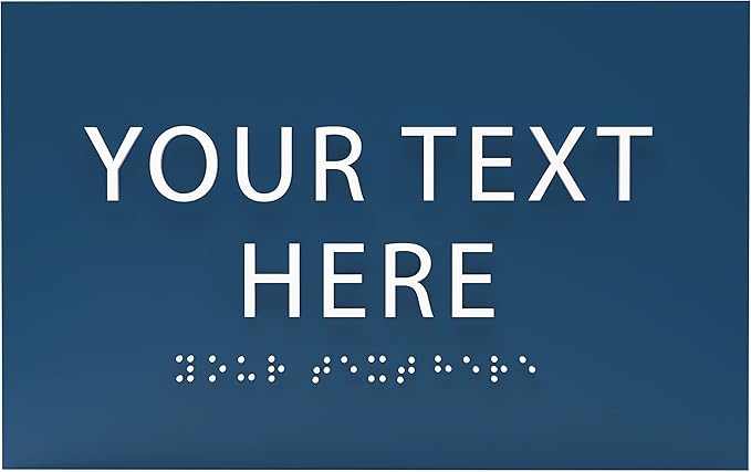 6" X4" Personalized Custom Sign- Tactile Graphics Grade 2 Braille Text | ADA Compliant Wall Mount Plastic Signs For Schools, Offices, Businesses, Apartments & Restaurants