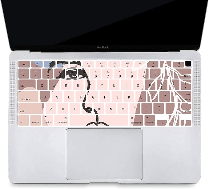 Bandless Case Compatible with MacBook Pro 13 inch 2020 2019 2018 2017 2016 Release A2338(M1) A2251, Plastic Hard Shell Cover&Keyboard Skin,Girl Pattern 2 A2338 M1/A2251/A2289/A2159/A1989/A1708/A1706