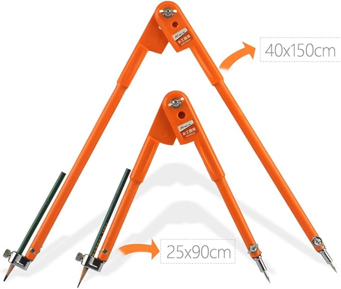 Professional Woodworking Compass Pencil Marking Compass Circle Maker Scriber Compass for Geometry (Large)