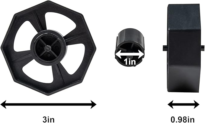 IHOMECOOKER Desktop Tape Dispenser Adhesive Roll Holder (Fits 1" & 3" Core) with Weighted Nonskid Base Black