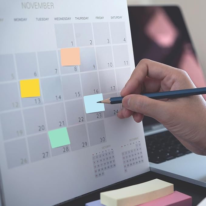 PATIKIL Clear Index Sticky Tabs, 720 Pcs Small Transparent Sticky Notes Bookmarks Planner Stickers Page Tabs for Office Notebooks File Folder Ledger Book, Morandi 6 Colors