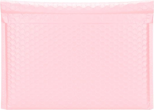 Light Pink Side-Loading Bubble Mailers 12 x 9 Inches,Self-Seal Padded Mailing Envelopes, Pack of 27