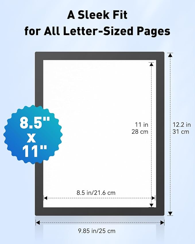 Uniclife 5 Pack Magnetic Sign Holder 8.5" x 11" Self-Adhesive Magnetic Picture Frame Wall Mounted Display Frame for Home Office Store Poster Document Holder for Wall Door Glass Window Refrigerator