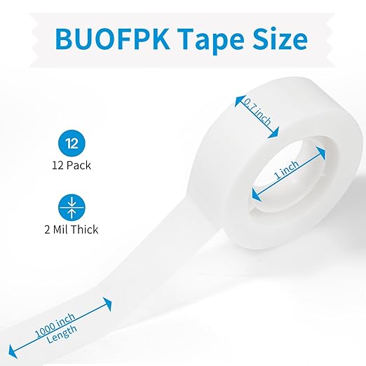 Invisible Tape,12 Rolls Tape Refills Bulk, Writable Tape 3/4 X 1000 Inches, Matte Transparent Tape for Dispenser, School Office Home Supplies for Labeling Gift Wrapping,Craft