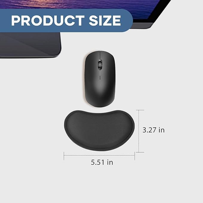 Office Ergonomic Memory Foam Computer Mouse and Keyboard Wrist Rest pad Support Carpal Tunnel, Wrist Rest for Keyboard and Mouse, Wrist Support Set