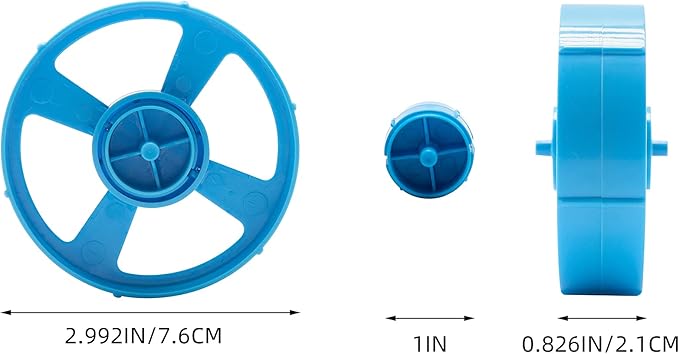 Desktop Tape Dispenser Adhesive Roll Holder (Fits 1" & 3" Core) with Weighted Nonskid Base Blue