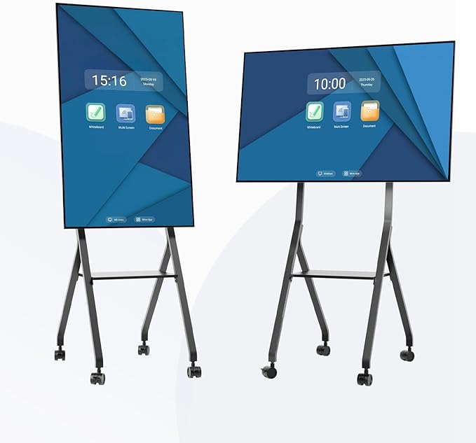 TIBURN FLIP HUB 55" S2 Android 13.0 4K UHD Rotating Smart Board | Digital whiteboard, Ideal for Hybrid Work, Interative Conference and Classroom Electronic Presentation Board with Flip Mobile Stand