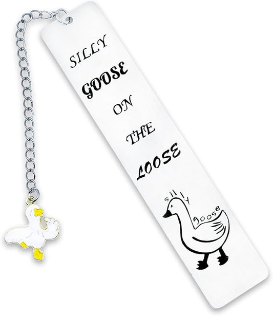Cute Bookmarks for Bookish Book Lovers Funny Silly Goose Book Mark Gifts for Women Reading Accessories Book Marker Birthday Christmas Back to School Book Club Gifts for Bookworm Bookmate
