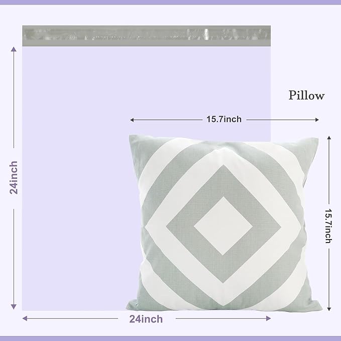 Metronic Large Poly Mailers 24x24 300 Pcs, Strong Adhensive Shipping Bags for Clothing, Waterproof Mailers Bags for Small Business, Shipping Envelopes, Tear-resistant Mailing Bags Bulk in Lilac Purple