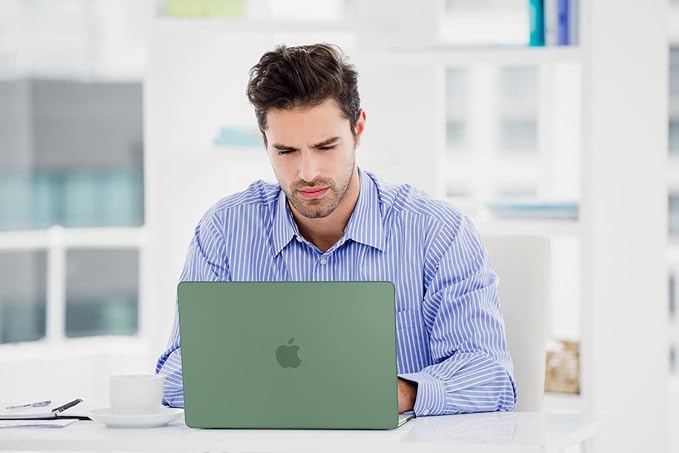 Teryeefi for MacBook Pro 16 Inch Case M4 M3 M2 M1 2025 2024-2021 Release A3403 A3186 A2485 A2780 A2991 Model, Matte PC Hard+Keyboard Cover+Screen Protector+Type C Adapter, Frosted Midnight Green