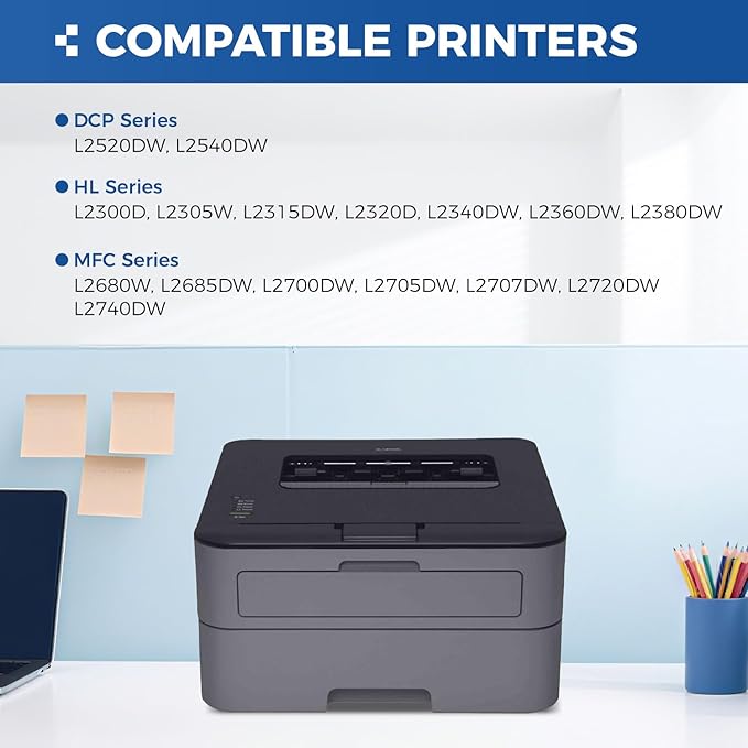 TN660 Black Toner Cartridge 2-Pack Replacement Compatible for Brother TN-660 TN630 Toner HL-L2380DW HL-L2320D HL-L2340DW DCP-L2540DW MFC-L2700DW MFC-L2720DW HL-L2300D HL-L2360DW DCP-L2520DW Printer